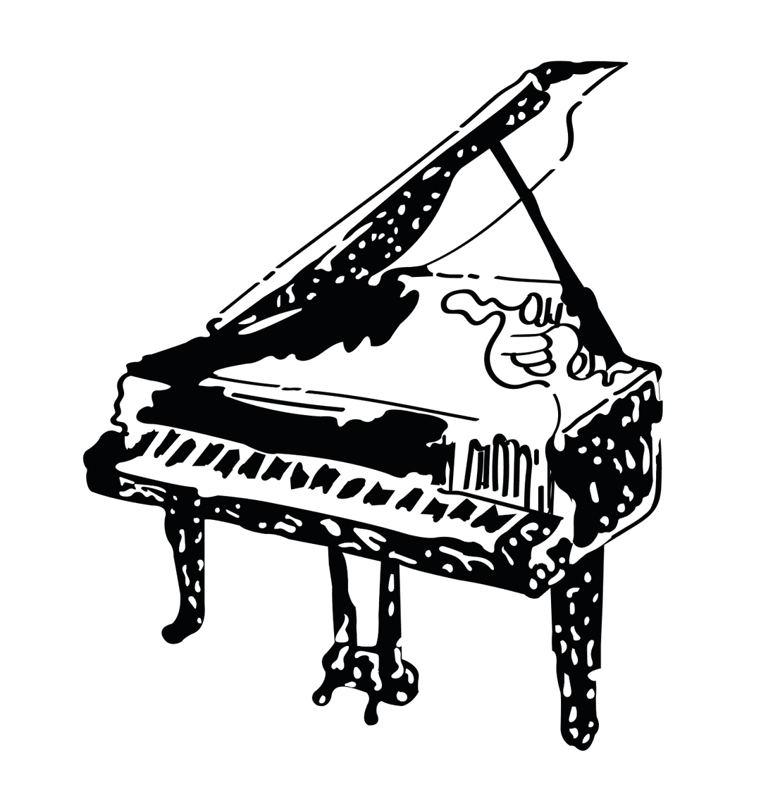 Illustrated image of a piano